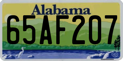 AL license plate 65AF207