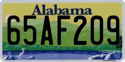 AL license plate 65AF209