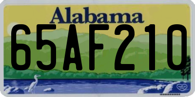 AL license plate 65AF210