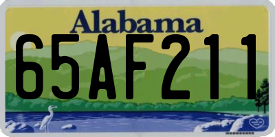 AL license plate 65AF211