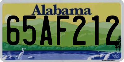 AL license plate 65AF212