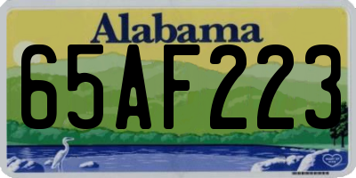 AL license plate 65AF223