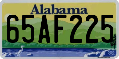 AL license plate 65AF225