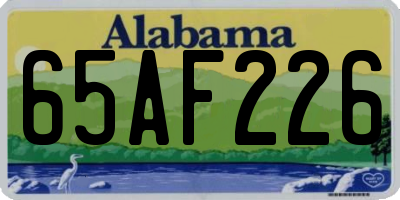 AL license plate 65AF226