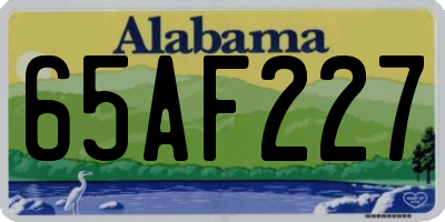 AL license plate 65AF227