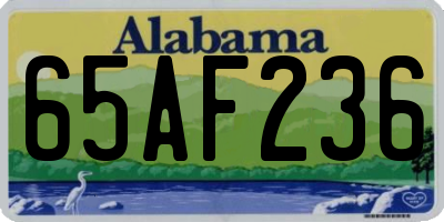 AL license plate 65AF236