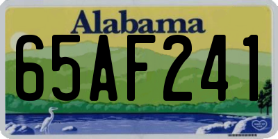 AL license plate 65AF241