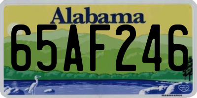 AL license plate 65AF246