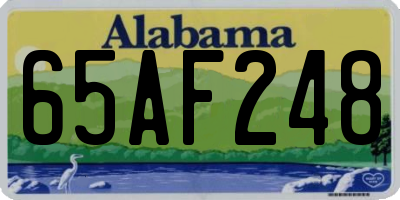 AL license plate 65AF248