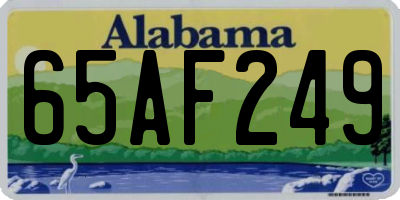 AL license plate 65AF249