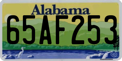 AL license plate 65AF253