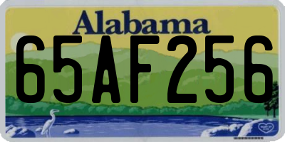AL license plate 65AF256