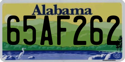 AL license plate 65AF262