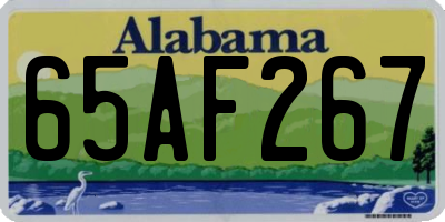 AL license plate 65AF267