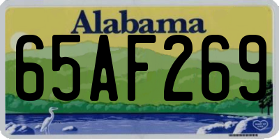 AL license plate 65AF269