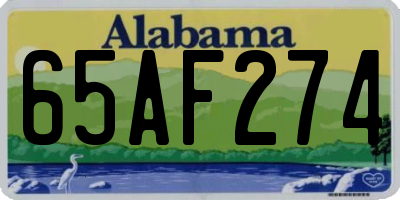 AL license plate 65AF274