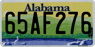 AL license plate 65AF276