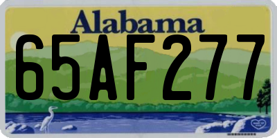AL license plate 65AF277