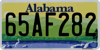 AL license plate 65AF282