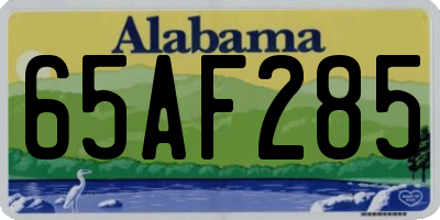 AL license plate 65AF285
