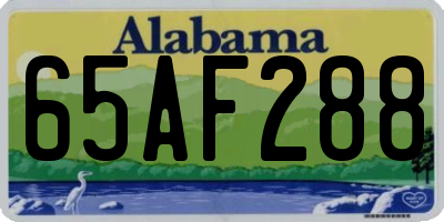 AL license plate 65AF288
