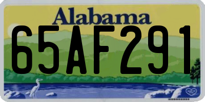 AL license plate 65AF291