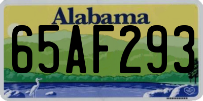 AL license plate 65AF293