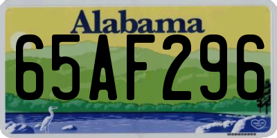 AL license plate 65AF296