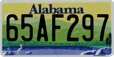 AL license plate 65AF297