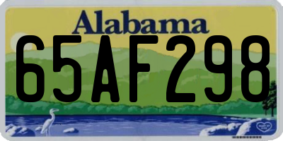 AL license plate 65AF298