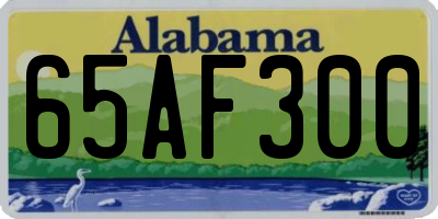 AL license plate 65AF300