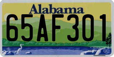 AL license plate 65AF301