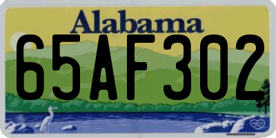 AL license plate 65AF302