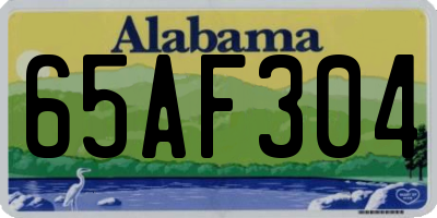 AL license plate 65AF304