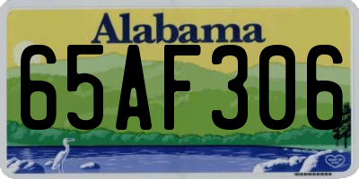 AL license plate 65AF306