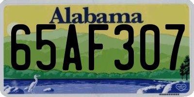 AL license plate 65AF307