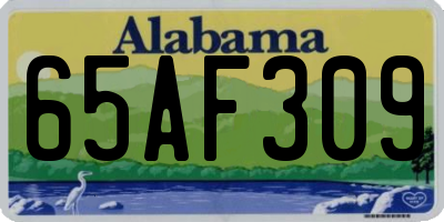 AL license plate 65AF309