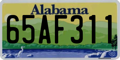 AL license plate 65AF311