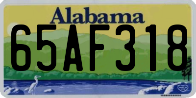 AL license plate 65AF318