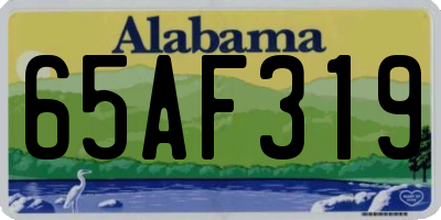 AL license plate 65AF319