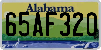 AL license plate 65AF320