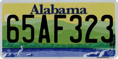 AL license plate 65AF323