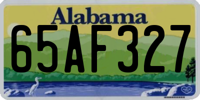 AL license plate 65AF327