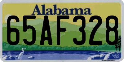 AL license plate 65AF328