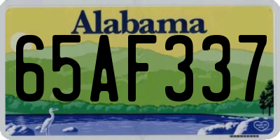 AL license plate 65AF337