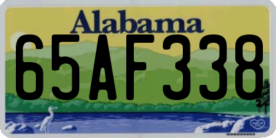 AL license plate 65AF338