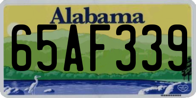 AL license plate 65AF339