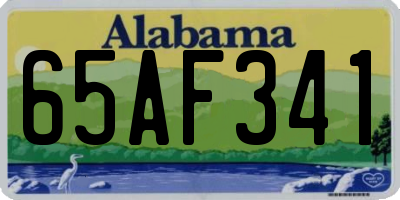 AL license plate 65AF341