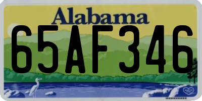 AL license plate 65AF346