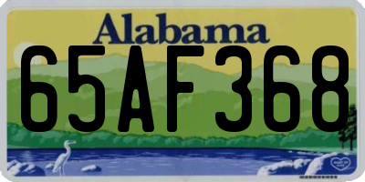 AL license plate 65AF368